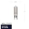 Bulbrite 60 Watt 120V Dimmable Frost T4 Halogen Mini Light Bulbs with Bi-Pin G9 Base, 5 PK 860836 - alternate 3